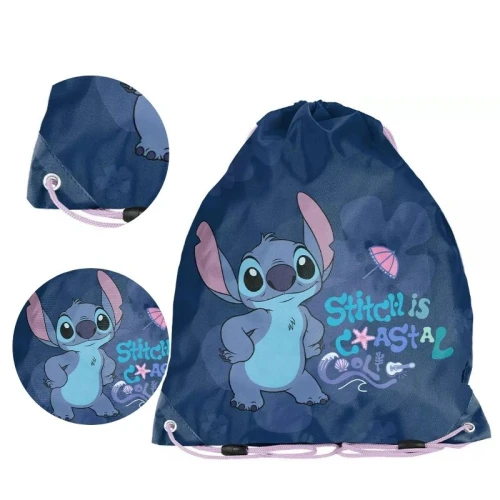 Paso Sac Sportiv Pentru Încălțăminte Educație Fizică Piscină Rucsac Compact Școlar Stitch Coastal Cool