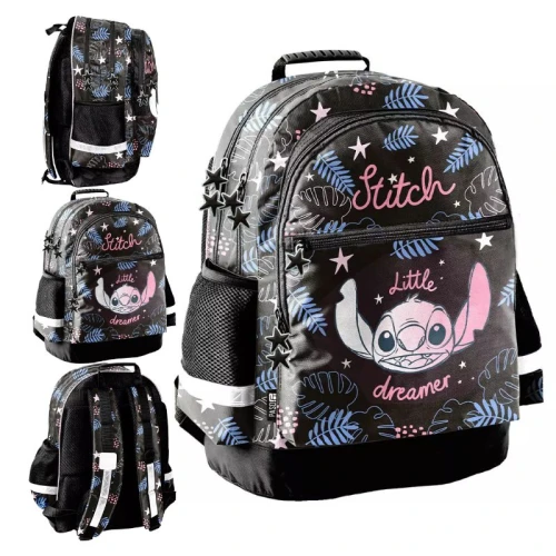 Paso Rucsac Școlar Tineretesc Pentru Școală Dublu Compartiment Mare Spațios Reflectorizant A4 Stitch Aloha Little Dreamer