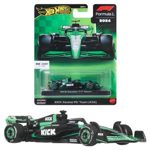 Hot Wheels Premium Race F1 Mașină Colecționabilă Kick Sauber Formula 1 Team #24 JBM23