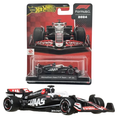Hot Wheels Premium Race F1 Mașină de Colecție MoneyGram Haas Formula 1 Team VF-24 JBM10