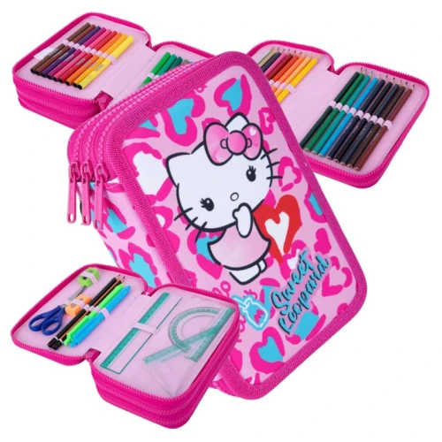Penar Școlar Hello Kitty Coolpack Cu Echipament Complet, Triplu Compartiment, Pliabil Pentru Școală