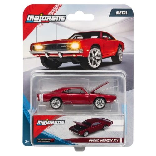 Majorette Deluxe Mașină Metalică Model Resorak Premium Anvelope Cauciuc Dodge Charger R/T 3+