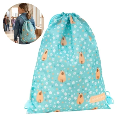 Astrabag Sac Pentru Încălțăminte Sportivă Școlară Kapibara Fluffy Capy