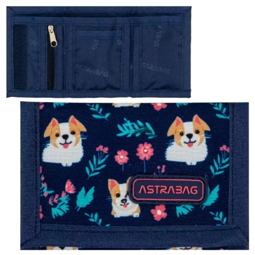 Astrabag Portofel Copii Portofel cu Velcro pentru Copii Săculeț Dear Puppy