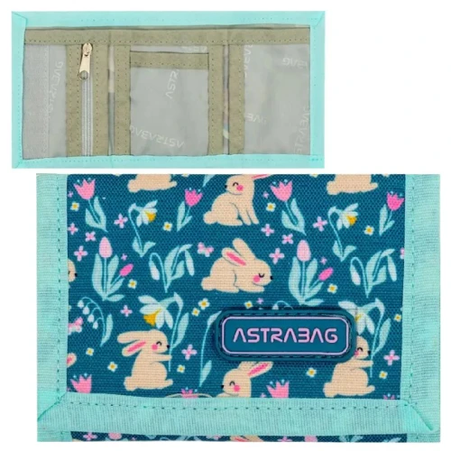 Astrabag Portofel Copii Portofel Cu Velcro Pentru Copii Borsetă Candy Bunny