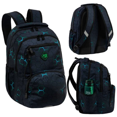 Astrabag Rucsac Școlar Trei Compartimente Spațios Reflectorizant Ușor Green Element