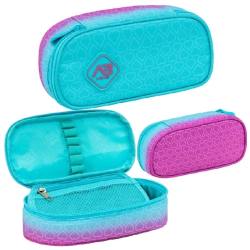 Astrabag Penar cu un singur compartiment Borseta Etui pentru rechizite școlare Hexagon Mint Ombre