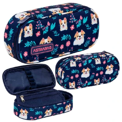 Astrabag Penar cu o singură compartiment Geantă Toc pentru rechizite școlare Dear Puppy