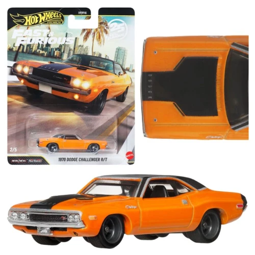 Hot Wheels Premium Fast & Furious Mașină Colecționară 1970 Dodge Challenger R/T JHW64
