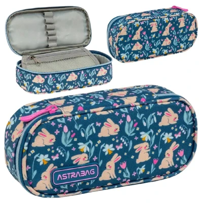 Astrabag Penar cu o singură cameră Pungă Husă pentru rechizite școlare Candy Bunny