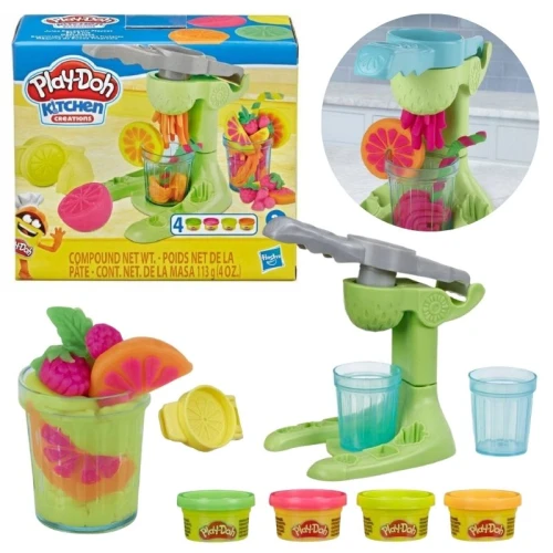 Play-Doh Kitchen Creations Plastilină Set Serie Bucătărie Presă de Sucuri Băuturi Accesorii 3+