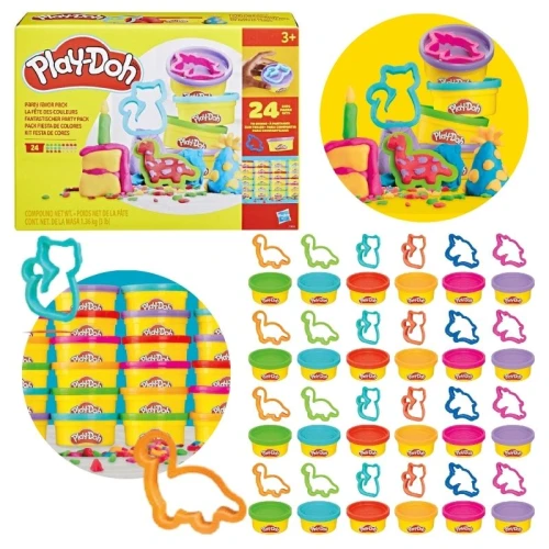 Play-Doh Plastilină Mega Set Petrecere Party Favor Pack Masă Plasticină 24 Tuburi 3+
