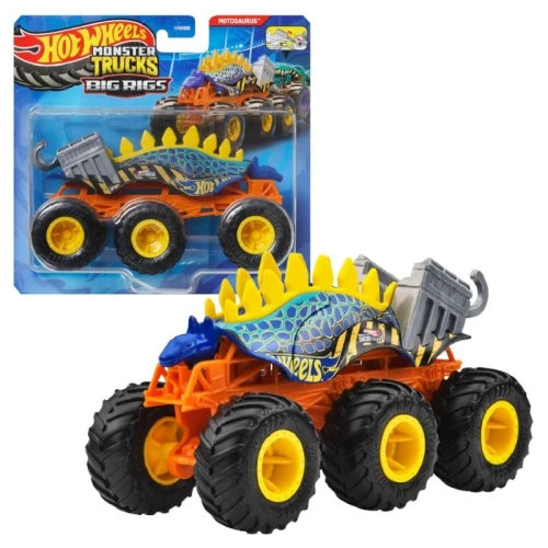 Hot Wheels Monster Trucks Big Ribs Camion cu 6 Roți Vehicul Jucărie Motosaurus JCH43 3+