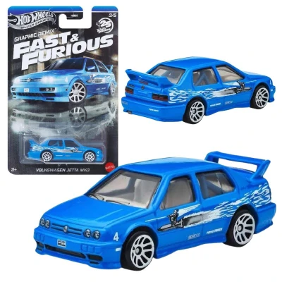 Hot Wheels Rapizi și Furioși Fast & Furious Graphic Remix Mașinuță Model Volkswagen Jetta MK3 3/5 JBY46