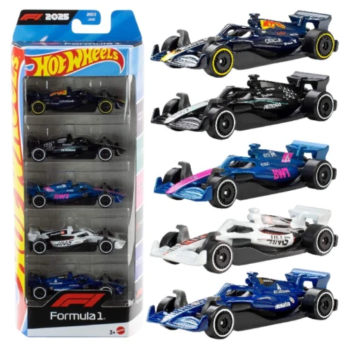 Hot Wheels 5-Pak Mașinuțe Bolizi de Curse Formula 1 F1 Mașinuțe Metalice Set Cinci Bucăți 1:64