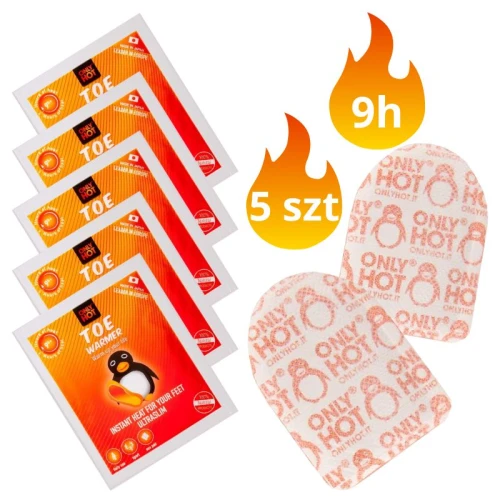 Set 5 x Only Hot Toe Warmer Încălzitoare Pentru Degetele De La Picioare Încălzitoare Turistice Pachet 2 bucăți Pentru Rucsac De Evacuare Până La 9h