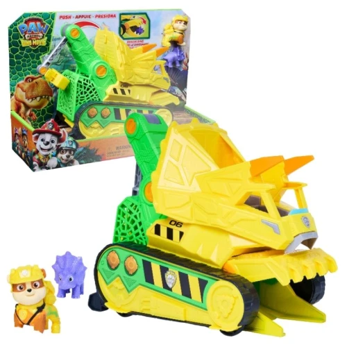 Psi Patrol și Dinozauri Dino Film Buldozerul Deluxe Rubble Deluxe+ Figurină Rubble