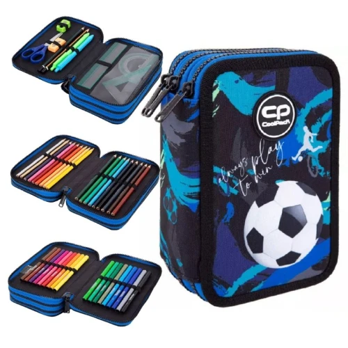 Penar Coolpack Jumper Școlar Pentru Băieți 3-compartimente Spațios Cu Echipament Pentru Școală Football Navy