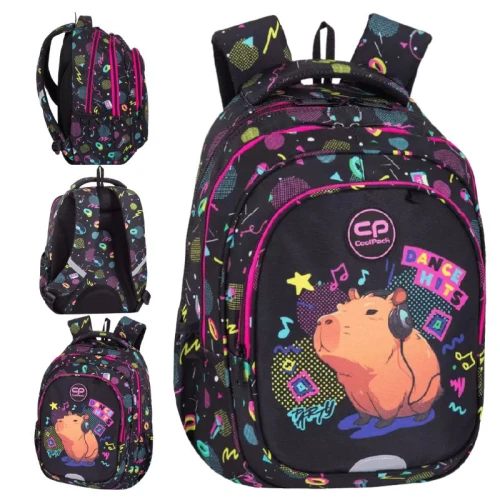 Rucsac Coolpack Fast Școlar Pentru Copii Și Tineret Spațios Capybara Music