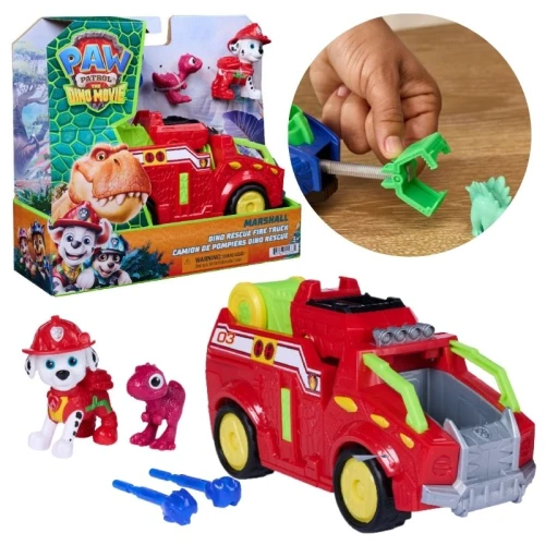 Psi Patrula și Dinozaurii Dino Film Vehicul Crucişător Transportor Figurină Marshall + Dinozaur