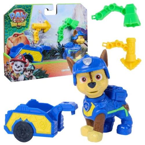 Paw Patrol și Dinozauri Dino Film Figurină cu Remorcă + Accesorii Chase