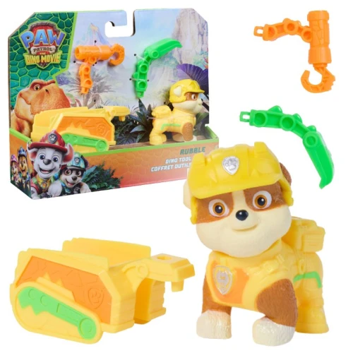 Psi Patrol I Dinozaury Dino Film Figurka Cu Remorcă + Accesorii Rubble