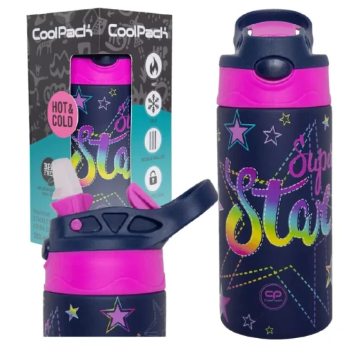 Sticlă Termică Din Oțel Inoxidabil Coolpack Stars 350 ML Pentru Școală Pentru Copii