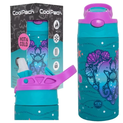 Sticlă Termică Din Oțel Inoxidabil Coolpack Seafish 350 ML Pentru Școală Pentru Copii