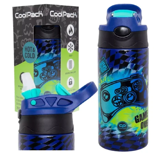 Sticlă Termică Din Oțel Inoxidabil Coolpack Gamer Chess 350 ML Pentru Școală Pentru Copii