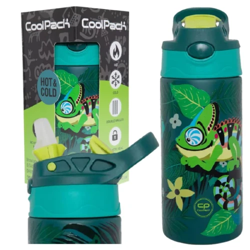 Sticlă Termică Din Oțel Inoxidabil Coolpack Tropic 350 ML Pentru Școală Pentru Copii