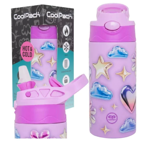 Sticlă Termică Din Oțel Inoxidabil Coolpack Balloons 350 ML Pentru Școală Pentru Copii