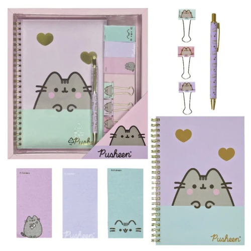 Undercover Set Şcolar Cadou Rechizite Şcolare Pentru Şcoală Jurnal Agendă Caiet Pix Notiţe Pusheen