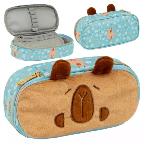 Astrabag Penar cu o cameră Geantă Toc pentru Accesorii Școlare Fluffy Capy