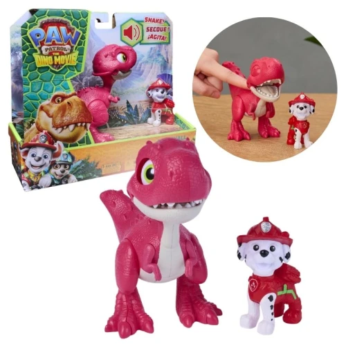 Patrula Cățeilor și Dinozauri Dino Film Set de Figurine Interactiv cu Dinozaur Răcnind + Marshall