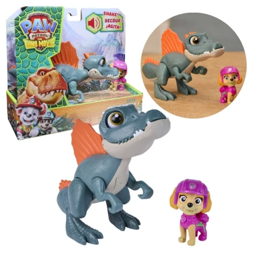 Patrula Cățelușilor și Dinozauri Dino Film Set de Figurine Interactive Dinozaur Răcnet + Skye