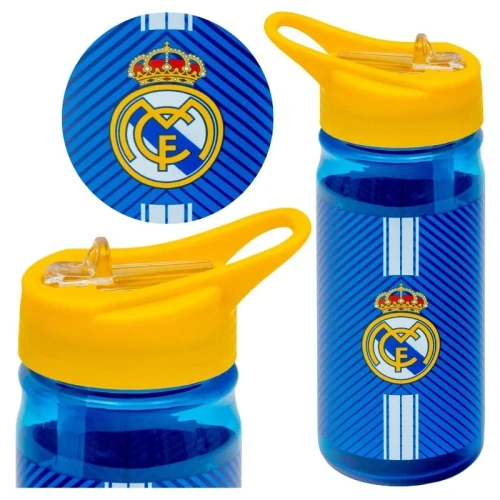 Astra Aqua Pure Bidon cu Pai Sticlă pentru Apă Școlară de Antrenament Fără BPA 450ml Real Madrid Madrid