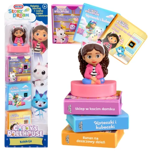 Little Tikes Story Dream Machine Căsuța Pisicuței Gabi Set de Povești pentru Proiector Interactiv pentru Copii 3 Povești Poveste pentru Proiector
