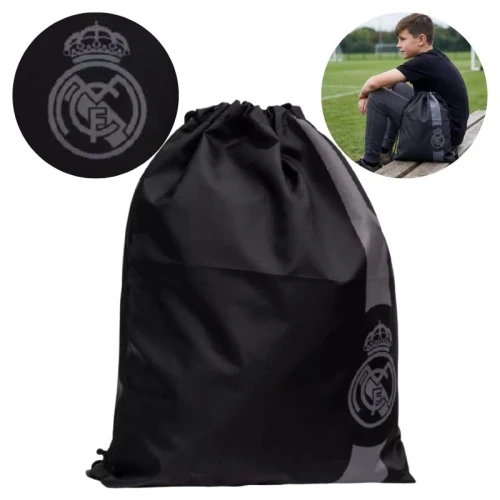 Sac Pentru Pantofi Sport Școlar Cu Șnururi Real Madrid Black