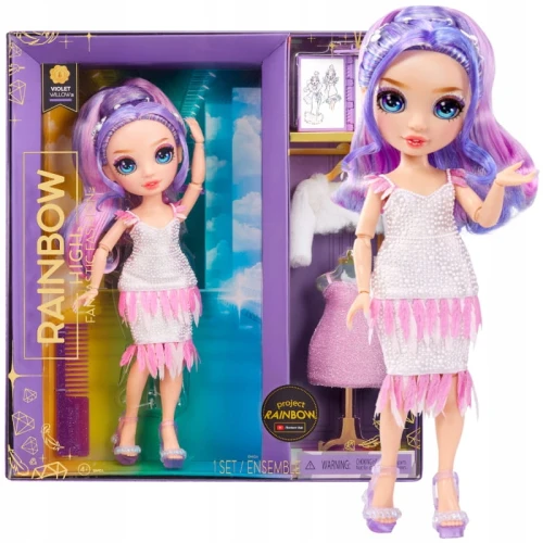 OUTLET! Rainbow High Fantastic Fashion Violet Willow Păpușă Proiect Rainbow