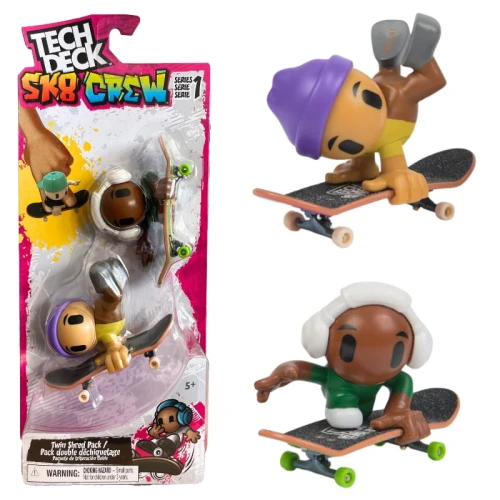 OUTLET! Tech Deck Sk8 Crew Pack Set Două Pachete 2 Fingerboard-uri + Figurină Skater