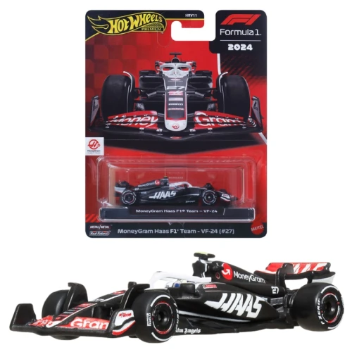 Hot Wheels Premium Race F1 Autocolant Colecționar Mașină Moneygram Haas VF-24 Team #27 JBM22