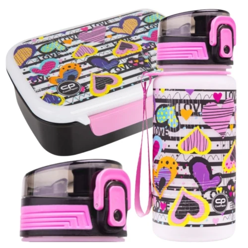 Set Școlar de Mic Dejun 2în1 CoolPack Bidon Brisk Mini 400ml + Lunchbox Cutie Mic Dejun cu Compartiment FoodyX Diary