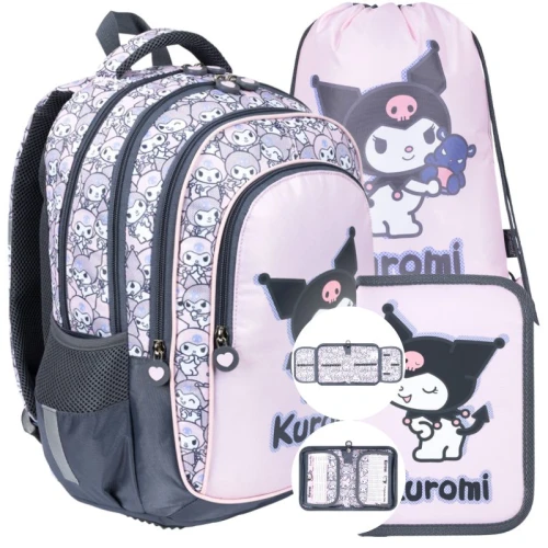 Set Școlar Pentru Copii St. Majewski Kuromi 3în1 Rucsac Spațios Pentru Școală Grădiniță Sac Pentru Încălțăminte Penar Rabatabil