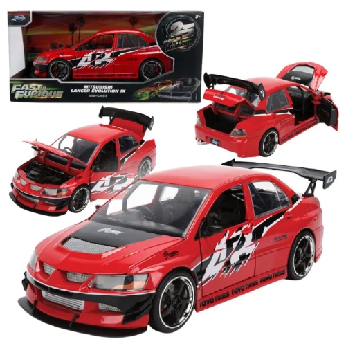 Jada Szybcy I Wściekli Mitsubishi Lancer Evolution IX 2006 Mașină Metalică Fast & Furious Model Auto 1:24 Vehicul Colecționabil Die-Cast