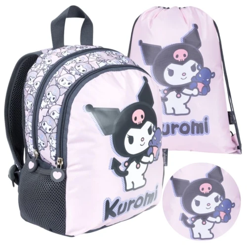 Set Școlar Pentru Copii St. Majewski Kuromi 2în1 Rucsac Spațios Pentru Școală Grădiniță Săculeț Pentru Pantofi