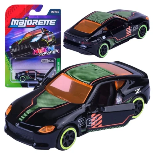 Majorette Neon Racer Premium Vehicul Auto Masină Metalică Nissan Model Z Scara 1:64