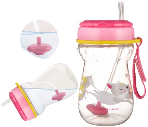 CANPOL BABIES BIDON CĂNUȘĂ CU GREUTATE 350ml +9m