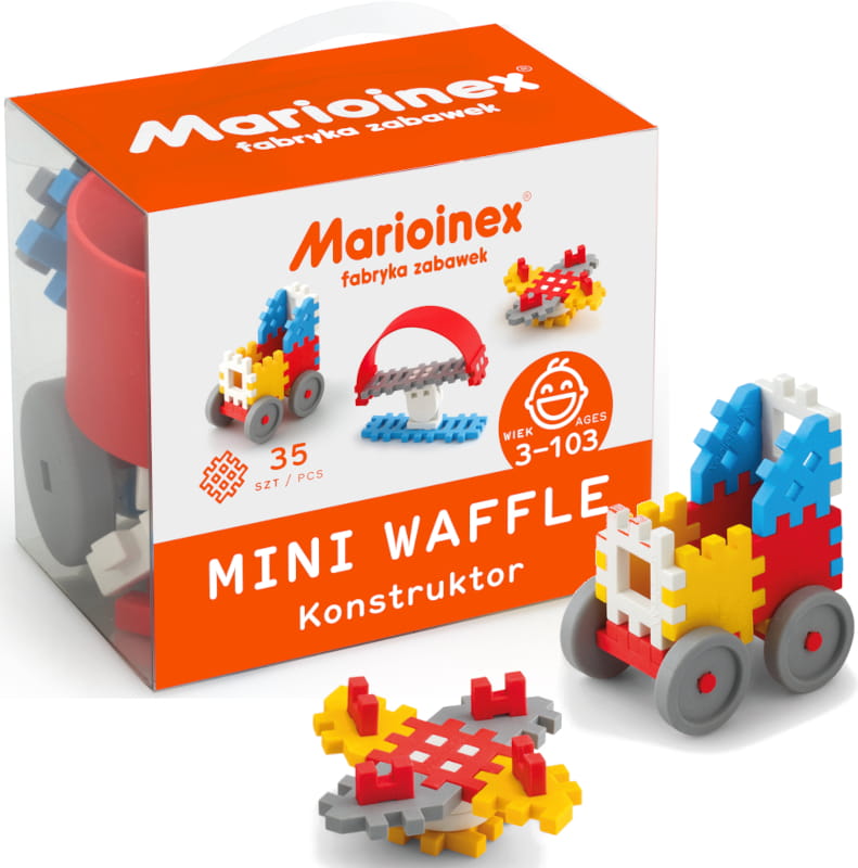 MARIOINEX FABRYKA JUCĂRI MINI WAFFLE CONSTRUCTOARE BLOCAJE 35 BUC