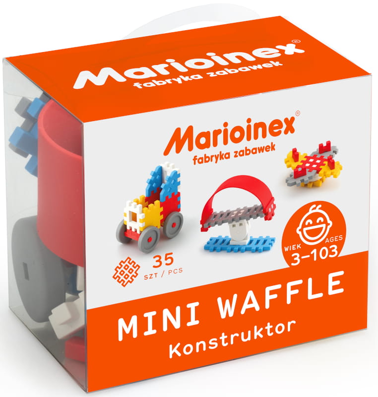 MARIOINEX FABRYKA JUCĂRI MINI WAFFLE CONSTRUCTOARE BLOCAJE 35 BUC