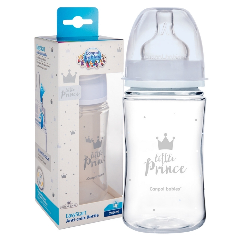 Canpol Babies Butelka Szeroka Antykolkowa 240ml Royal 3m+